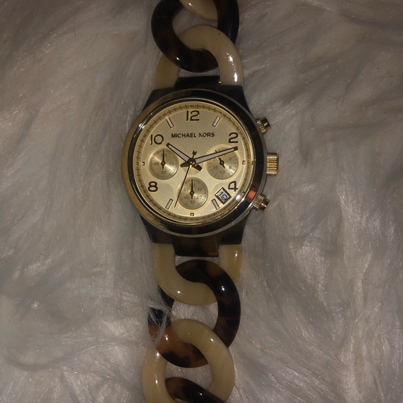 Michael Kors Accessories - Michael Kors tortoise shell link ladies watch